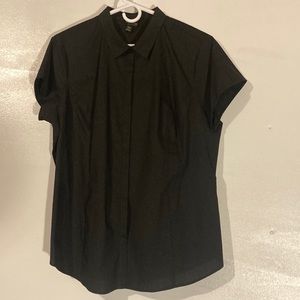 Worthington Collar Short Sleeves Woman Shirt Top Size 2XL